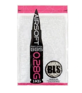 BLS airsoftové kuličky PRECISION 0,28g, 3500 BBs (sáček) - Bílá