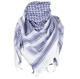 Šátek Shemagh BÍLO-MODRÁ